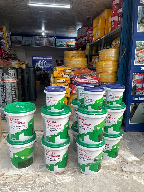 Tổng kho chống thấm Hoàng Thủy – Địa chỉ phân phối sơn chống nóng Vitec PU-CN262 tại Nghệ An chính hãng, hiệu quả, an toàn