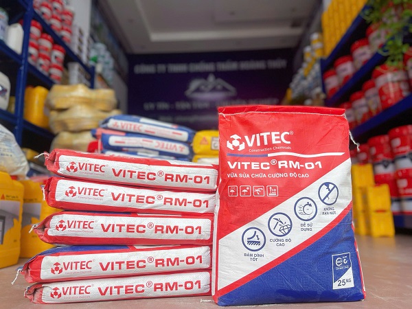 Vữa sửa chữa Vitec RM-01có khả năng bám dính vượt trội, chống nứt, chống thấm và chịu được điều kiện thời tiết khắc nghiệt