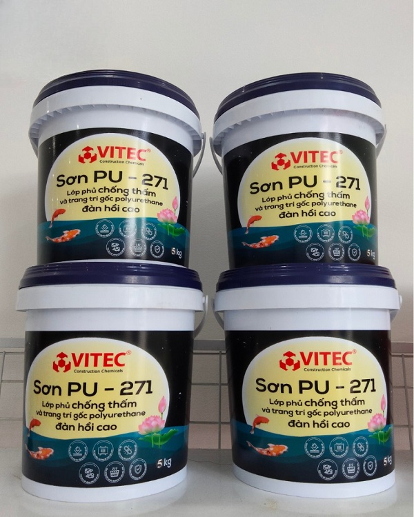 Vitec PU 271 là lớp phủ chống thấm Polyurethane gốc nước, một thành phần, có độ đàn hồi cao và khả năng bám dính tốt trên nhiều bề mặt