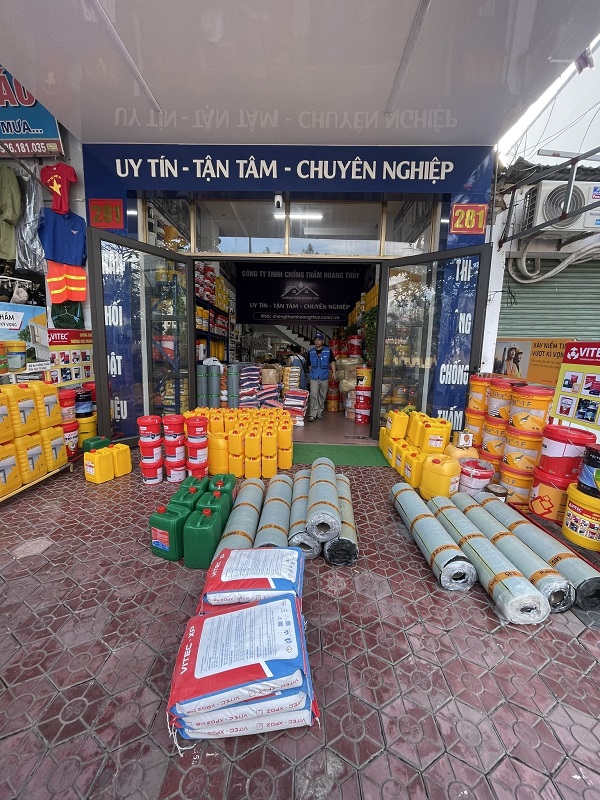 Tổng Kho Chống Thấm Hoàng Thủy - Đơn vị phân phối vật liệu chống thấm chính hãng tại Nghệ An được đông đảo khách hàng tin tưởng lựa chọn